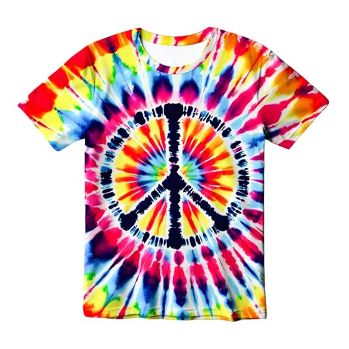 Image of Kids Tie Dye T-Shirt, Children Tie Dye Short Sleeve Tee Shirt for Kids