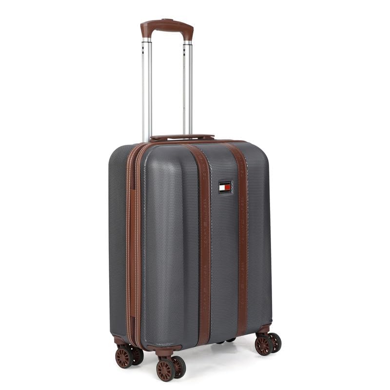 Image of TOMMY HILFIGER Large Hard Luggage Graphite X - Olive | Check-in Trolley Bag with TSA Lock | 360 Spinner Double Wheels | Telescopic Handle | PC Shell Suitcase | 78.5cm | 129L Capacity