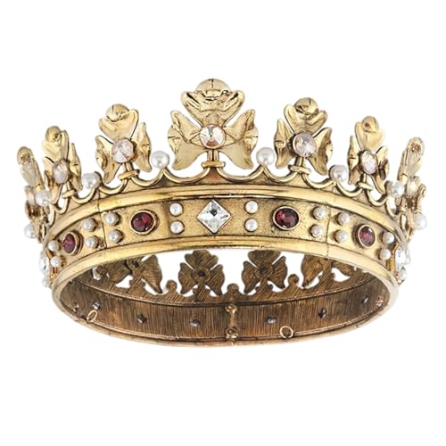 Couronne de roi vintage en métal doré 6.22x2.95 pouces pour déguisement