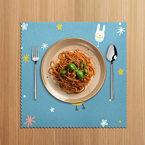 Sets de table 30,5 x 30,5 cm lavables et imperméables pour table propre - 6