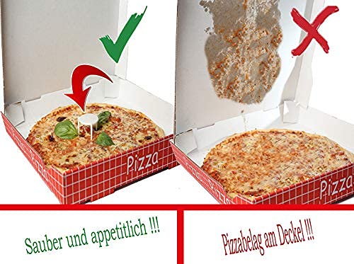 LATRAT 100 Stück Distanzstück für Pizza Becher Kunststoff Pizzaabstandhalter, Pizza Saver Deckel Unterstützung Sparständer Kunststoff Pizza Unterstützung für Restaurant Catering Boxen