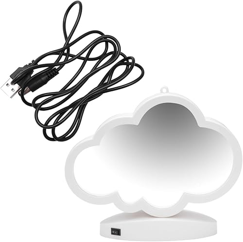 Miniatura 5 de Uonlytech Infinity Espejo túnel lámpara 3D Creative doble cara nube signo noche lámpara para hogar salón decoración (luz cálida)