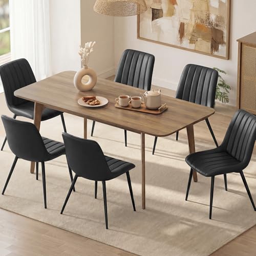 VASAGLE Dining Chairs Set of 6, PU Leather