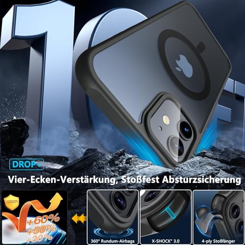 Coque iPhone 12 Pro robuste fine noire pour éviter les rayures et bris d'écran
