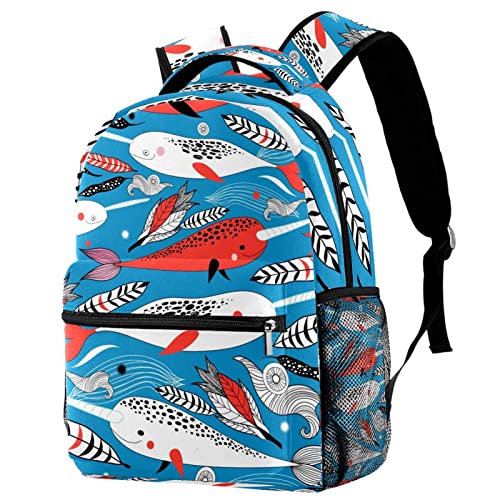 Sac à dos léger poisson plume pour ranger les livres d'école sans effort