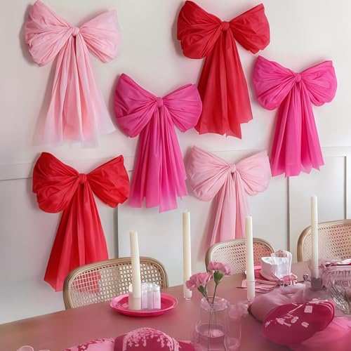 Nœuds Muraux Saint-Valentin x6 grands mignons DIY pour salon