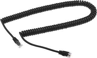 EMSea RJ12 6P6C Male to Male Telephone Cord Straight Wired Cable Retractable Spring Cable Accessories for Telephone Lines Fax Lines Printer Lines