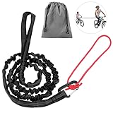 Abschleppseil Fahrrad Kinder - Fahrrad Abschleppseil Elastisch Fahrrad Bungee Abschleppseil, Tragfähigkeit 500 lbs, Tow Rope für Eltern Kind Zugseil Abschleppseil Bike Traktionsseil(Schwarz)