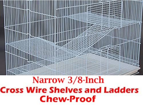 image for Mcage Large 3-Level Easy Foldable Chew-Proof with Tight 3/8 Inch Bar S