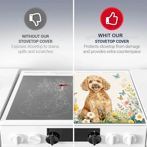 Image of HOMETITUTE Spring Stove Top Cover 28x20 Dog Heat Resistant Protector Mat