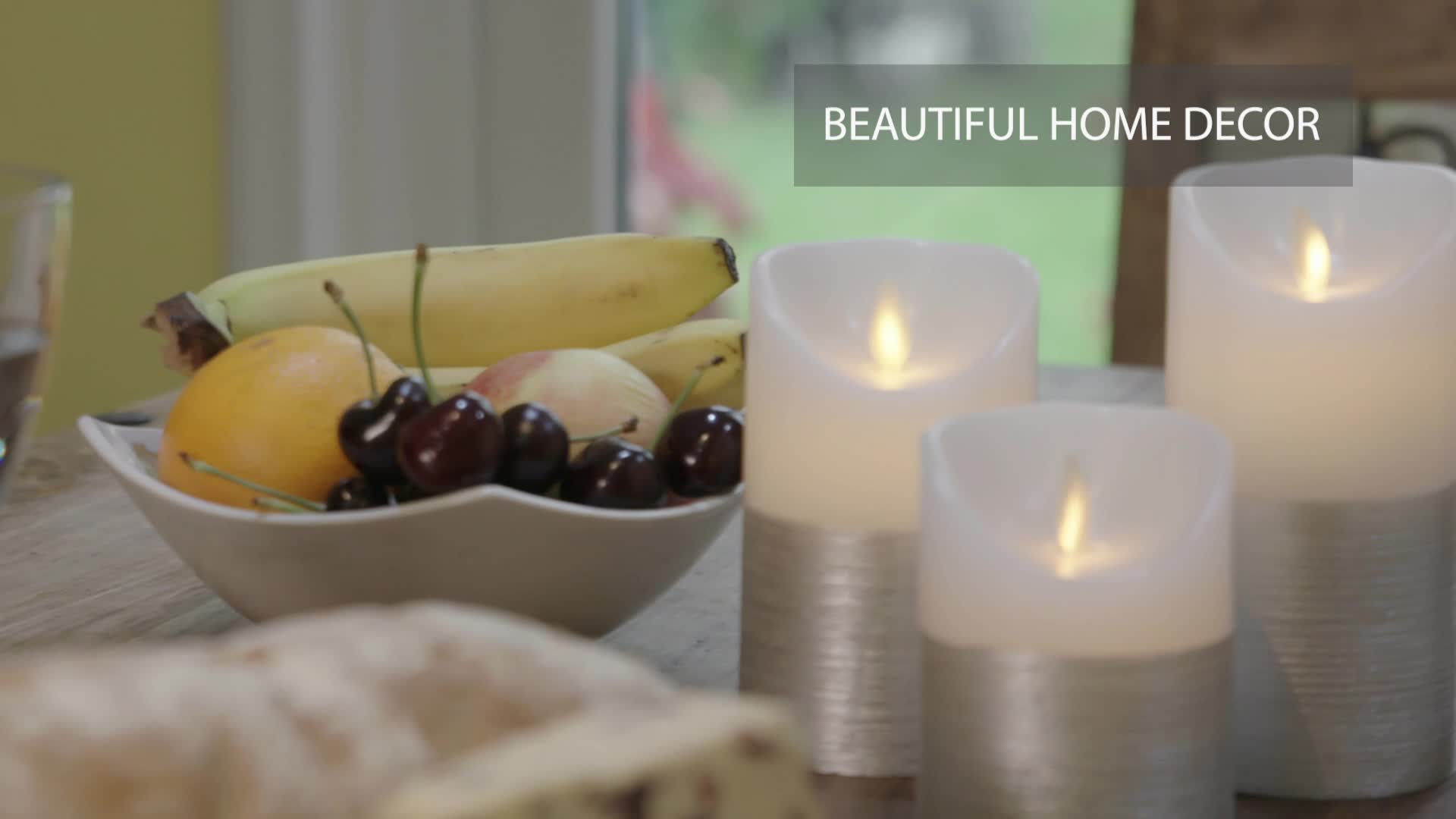 Candele senza fiamma Luci da fata incorporate Luce di candela a LED tremolante elettrica Telecomandata con timer Paraffina stoppino 3D  15