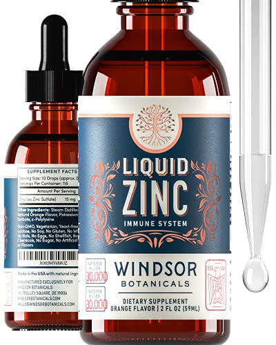 Windsor botanicals maximum strength vegan liquid zinc s…
