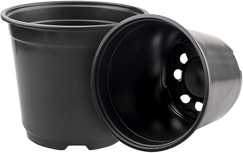 Vista 12 de KINGLAKE 50 piezas de plantas de plástico de 6 pulgadas para plantas de vivero, macetas/macetas de flores, macetas de inicio de semillas