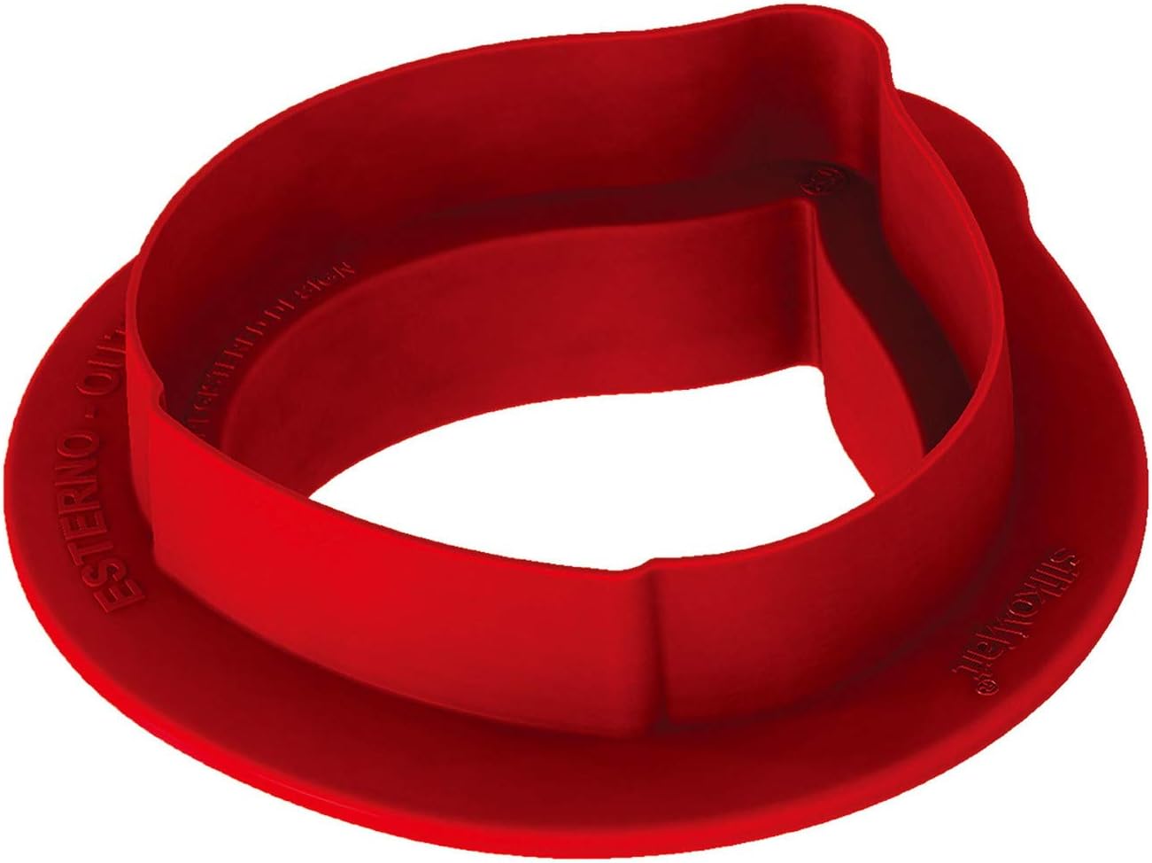 93561 Silicone Mart Maroon Lasse Large (6 Pieces), White, External Dimensions: 11.8 x 6.9 inches (300 x 175 mm)