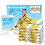 URBAN MEDICAL Mantas Termicas Supervivencia - Prot...: ✅ 5 MANTAS DE RESCATE DE PRIMERA CALIDAD (ORO/PLATA) – Ámbitos de aplicación versátiles como senderismo, acampada, montaña, esquí, escalada, running, botiquín del coche, en caso de emergencia y para botiquines. ✅ LIGERAS Y COMPACTAS – Cada manta de r...