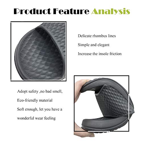 Image of FUNKYMONKEY Men's Shower Slides - Non Slip Quick Drying Sandals for Men - Lightweight Pool Beach Bathroom Slippers Indoor Outdoor