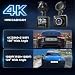 SIXWIN 4K Dashcam mit 5.8GHz WLAN & App – 4K+1080P Front und hinten,Mini Dashcam mit GPS, Nachtsicht & 150° Weitwinkel, 2.4 Zoll Display, 24h Parküberwachung, G‑Sensor, Loop‑Aufnahme, max.128 GB