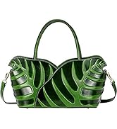 PIJUSHI Designer Leaf Handbags for Women Top Handle Satchel Shoulder Bag