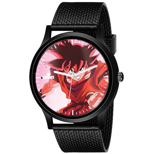 AROA Watch New Watch for Goku Red DBZ Angry Mode Model : 687 Black Metal Type Analog Black Strap Watch Red Dial for Men Stylish Watch for Boys (B0C77KPK64) Amazon Price History, Amazon Price Tracker