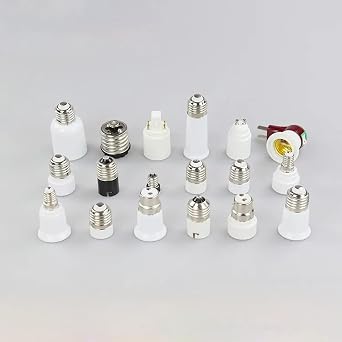 E14/E27/B22/GU10/G24/E40 Socket Extender Lamp Bulb Socket Extension Lamp Holder Adapter (10 Pcs,E14 to E12)