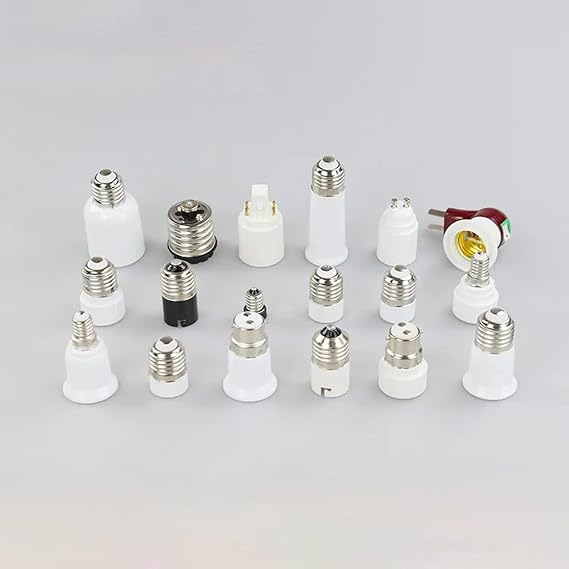 E14/E27/B22/GU10/G24/E40 Socket Extender Lamp Bulb Socket Extension Lamp Holder Adapter (10 Pcs,E14 to E12)