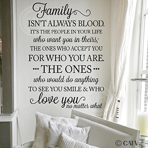Family Isn't Always Blood..It's The People in Your Life Who