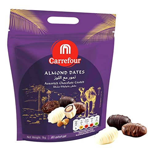 Carrefour Almond Dates Assorted Chocolate Coated - 100 Gm