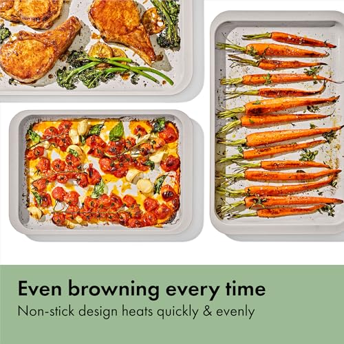 Image of OXO Good Grips Non-Stick Pro Ceramic Coated Metal Bakeware Half Sheet Pan - Basil, Ceramic Non-stick Baking Pans for Oven, Baking Sheet, Cookie Sheets for Oven