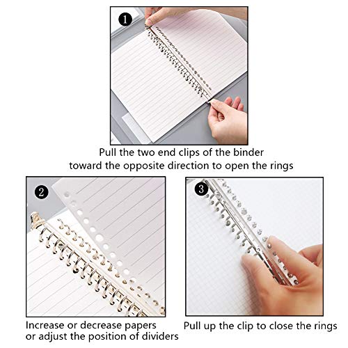 image for IDOMIK A5 Binder Portfolio Notebook with 20 Rings/Holes, 1 Subject Spi