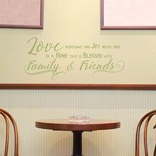 Autocollant Mural Déco Citation "Love Overflows" - Vinyl, Marque RexburgVinyl, Référence RV353