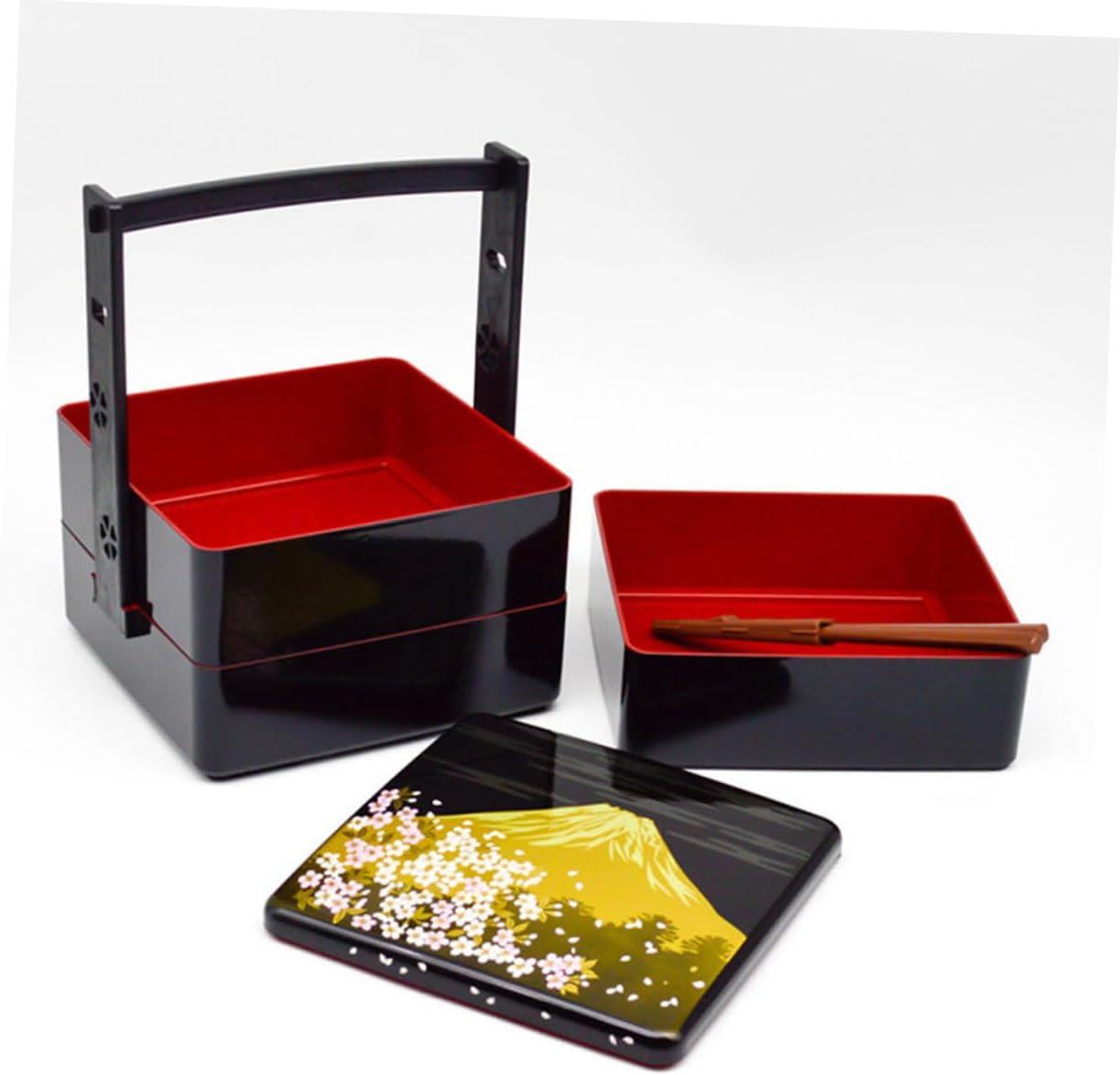 1set Japanese Three Sushi Box Material Sealed Food Container for Balanced Nutrition for Picnics and Lunches