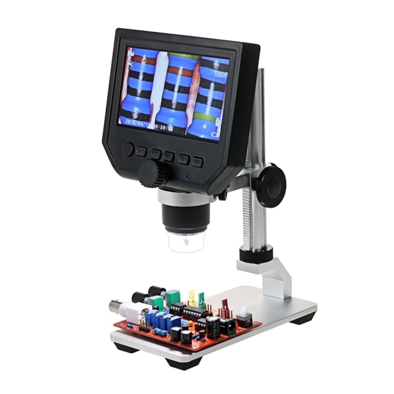 KICHOUSE 1pc Maintenance Fixer Microscope Lifting Base Digital Microscope Holder Microscope Stand Digital Microscope Bracket Microscope Arm Support LCD Digital Aluminum Alloy Silver