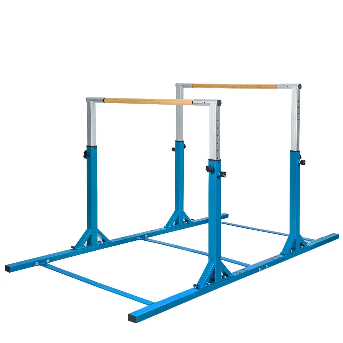 COSTWAY Gymnastik Turnreck, Reckstange höhenverstellbar & breiteverstellbar, Reck Turnen bis 100kg belastbar, Turnstange für Zuhause & Fitnessstudio