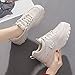 NCNDB Women's Clunky Sport Sneaker Trainers Lace Up Fashion Increased Dorky Bottom Shoes Beige 8 US