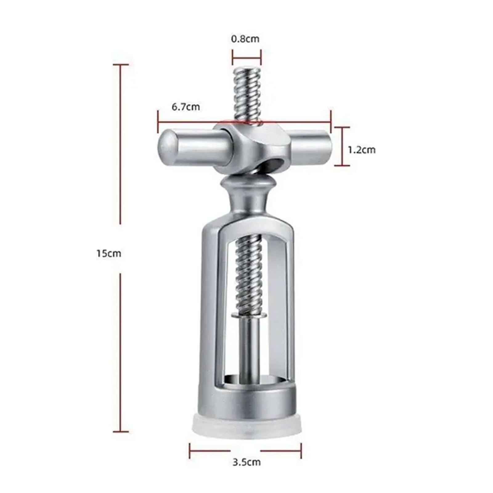 Abridor de botellas vino tinto multifuncional Sacacorchos portátil Corcho acero(2Pcs)