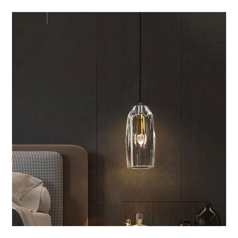 Lustre en cristal suspendu pour îlot de cuisine et repas chaleureux en salle à manger