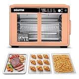Gourmia FryForce Forno de fritadeira a ar digital com porta francesa, capacidade XL de 25 quartos, 12 predefinições, visualização tátil, tecnologia FryForce de 360°
