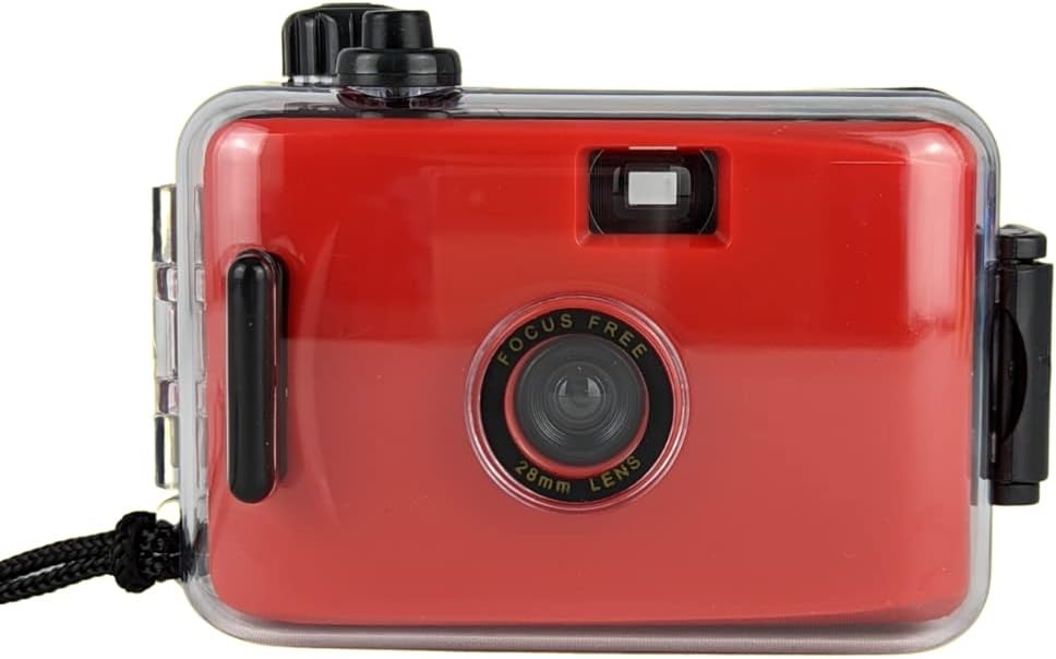 Red Underwater Focus Free 35mm Point and Shoot Film Camera