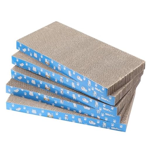 5 Packs in 1 Cat Scratch Pad, Cat Scratcher Cardboard,Reversible,Durable Recyclable Cardboard, Premium Scratch, Suitable for Cats to Rest, Grind Claws and Play