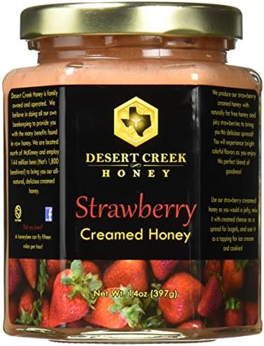Desert Creek Honey Strawberry Creamed Honey, 14 oz.