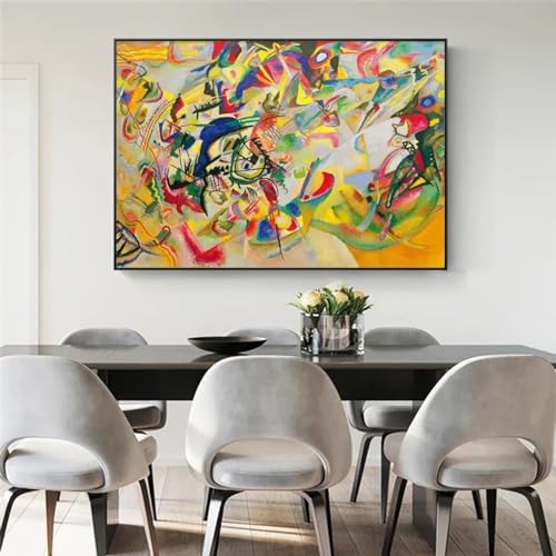 Tableau Kandinsky Composition VII pour Salon | Déco Murale Toile Abstraite 60x92 cm - 7