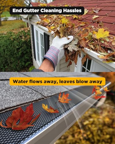 Image of 201 Ft Lock-in Gutter Guard Mesh, 6 Inch Leaf Filter Gutter Covers