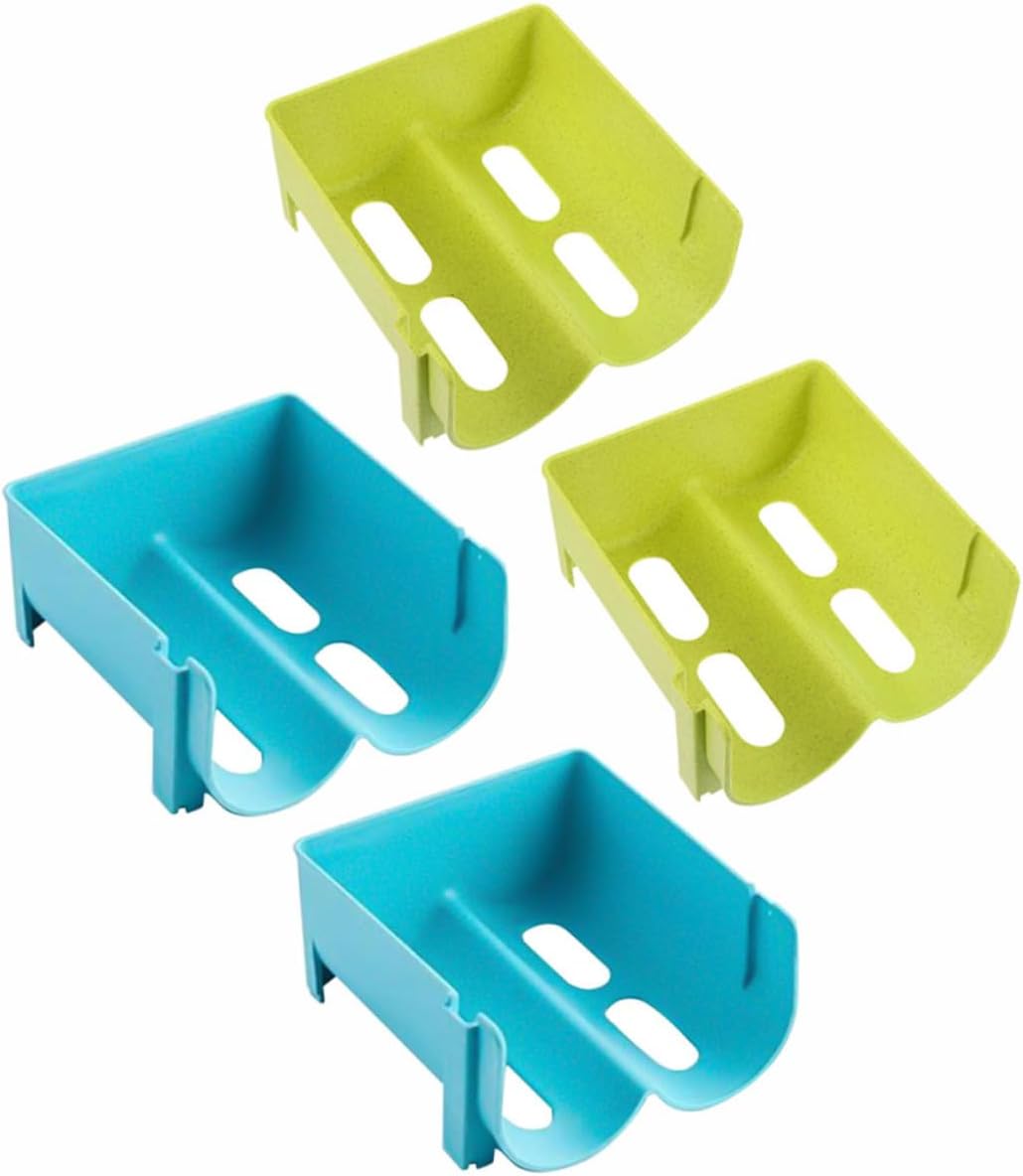 4pcs Stackable Refrigerator Storage Containers for Drinks and Beverages Home Organization Rack for Easy Access and Bottles