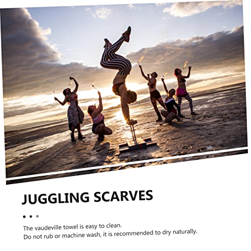 6Pcs Juggling Scarves for Lightweight Square Dance Scarves for Stage Performance Play Random Color for Activities Movement4