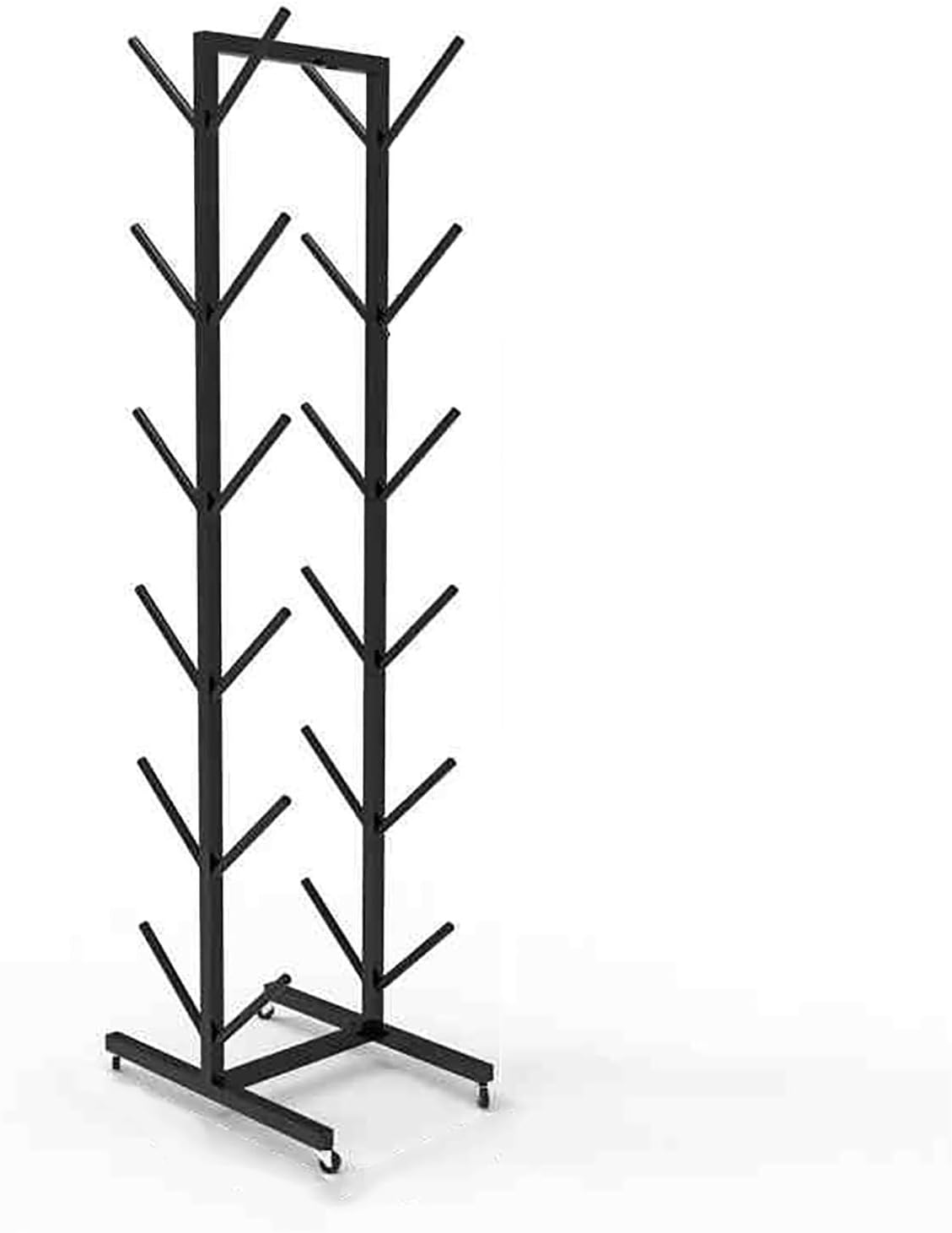 Boxing Gloves Display Stand - Metal Drying Rack with Universal Wheels, Holds 16 Pairs for Easy Storage and Organization in Gym and Training Facility
