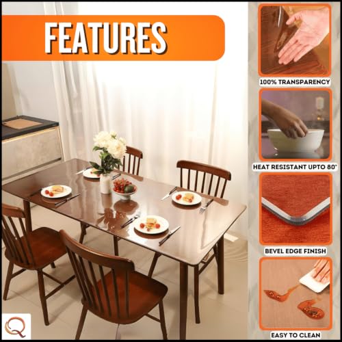 Image of Qlarity Covers 3mm UltraMax Shield Custom PVC Table Cloth, Clear