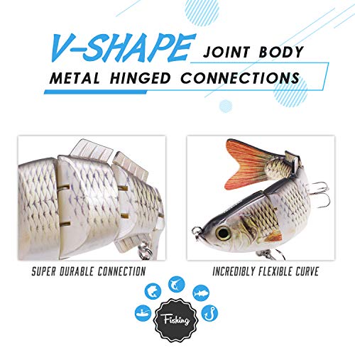 TRUSCEND Fishing Lures Saltwater Freshwater Metal Jointed swimbaits Hard Lures Big Fish Lures Fishing Tackle Kits Lifelike … - Thumbnail 3