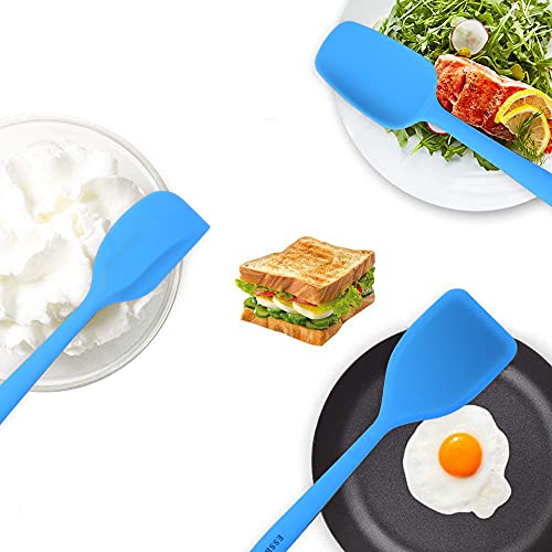 Essbes Silicone Mini Kitchen Utensils Set Of 8 Small Kitchen Tools Nonstick Cookware With Hanging Hole (Blue) #TOP4