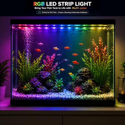 Image of One94Store RGB LED Strip Light - USB Powered 5V Flexible Color Changing Light Strip with Mini Controller for TV Backlight, Gaming Setup, PC, Desk (1 Meter for Tv'S Upto 28 inch inch) 1 Meter