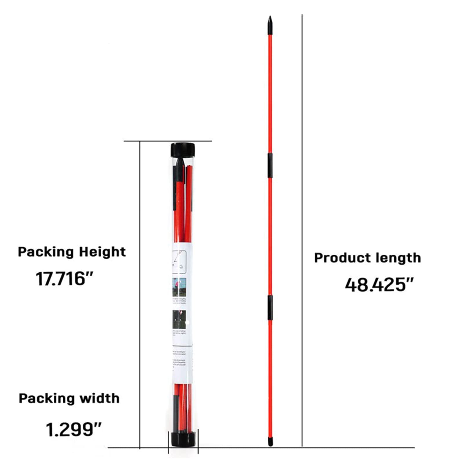 HH-GOLF Linea di golf per puting, aiuto all'allineamento del golf, linea di guida Master Straight per il verde